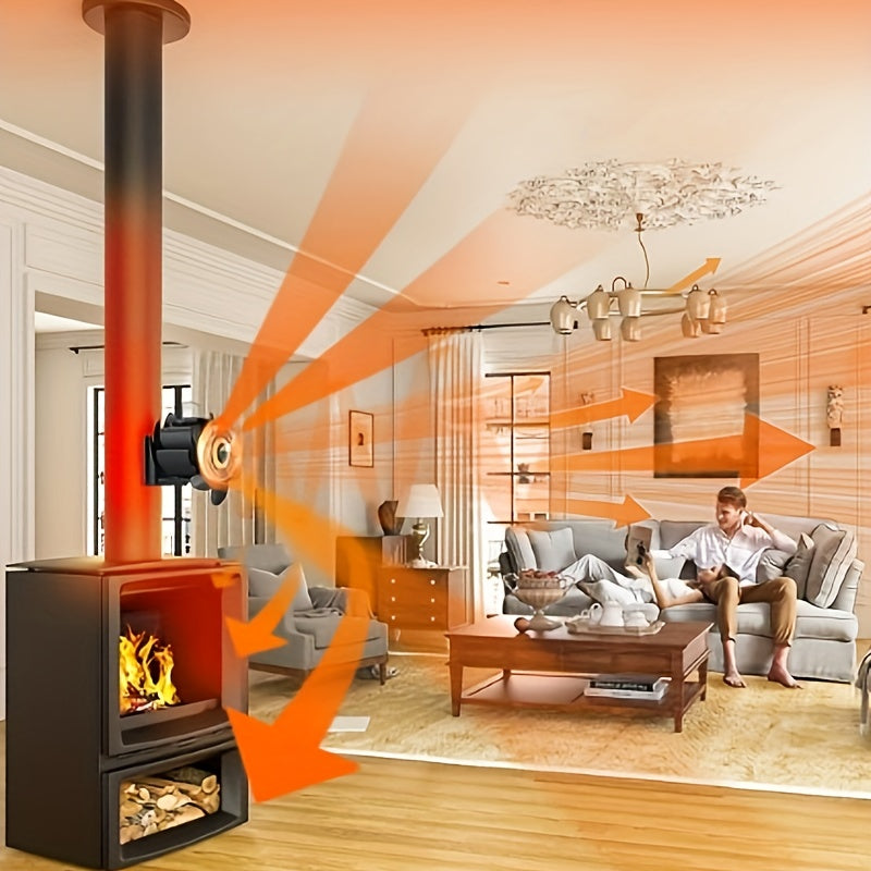 Wood Stove Air Circulator - Duct Fireplace Fan