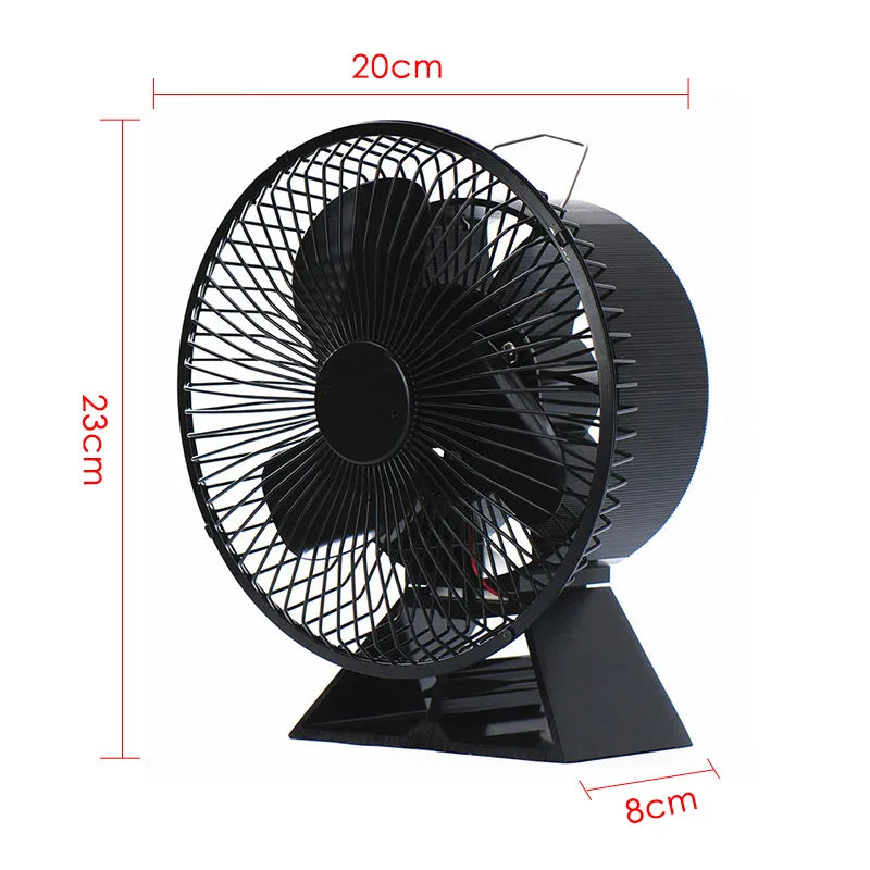 Eco Heat‑Powered Stove Fan with Safety Cover